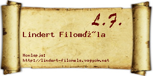Lindert Filoméla névjegykártya